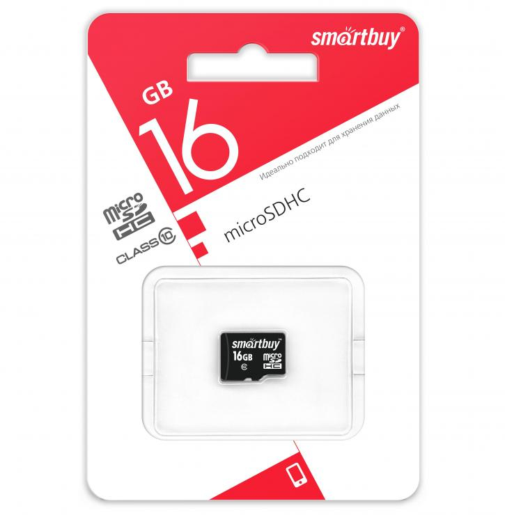 micro SDHC карта памяти Smartbuy 16GB Сlass 10 (без адаптера )LE                                                                                                            , шт