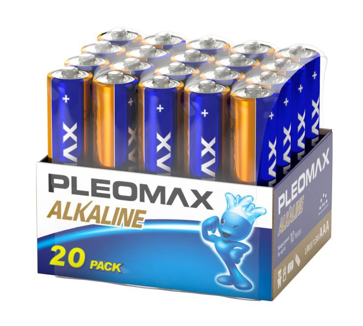 Батарейки Pleomax LR03-20 bulk Alkaline (20/480/20160), шт