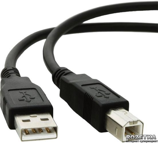 Кабель USB - USB B Perfeo U4102, 1.8м, круглый, силикон, цвет: чёрный, шт