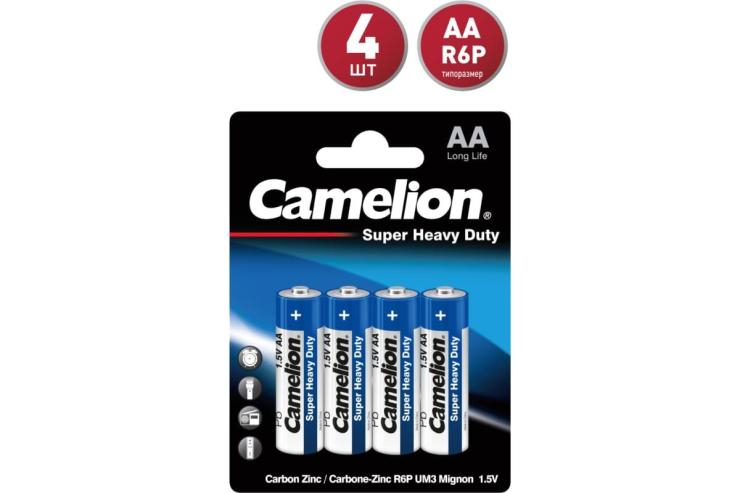 Элемент питания Camelion R06 AA UM3, 4BL, 1.5В, цвет: синий, (4/48)                                                                                             , шт