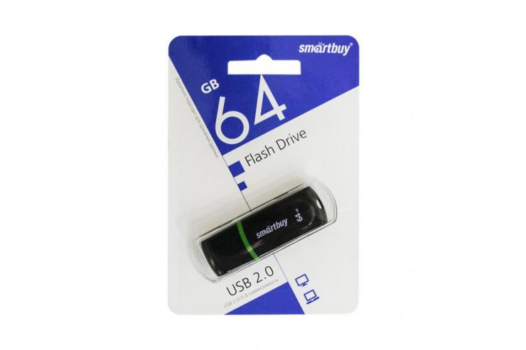 USB накопитель Smartbuy 64GB Paean Black (SB64GBPN-K)                                                                                                           , шт