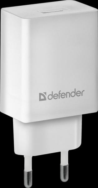 Блок питания сетевой 1 USB Defender UPA-21, 2100mA, пластик, цвет: белый, шт