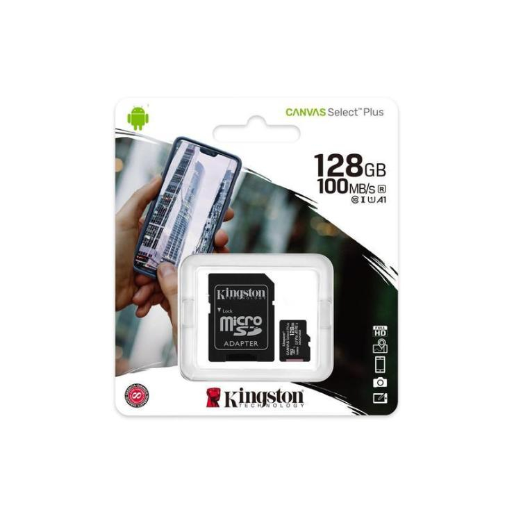 Карта памяти microSDHC 128Gb Kingston, Class10, 100Mb/s, без адаптера                                               , шт