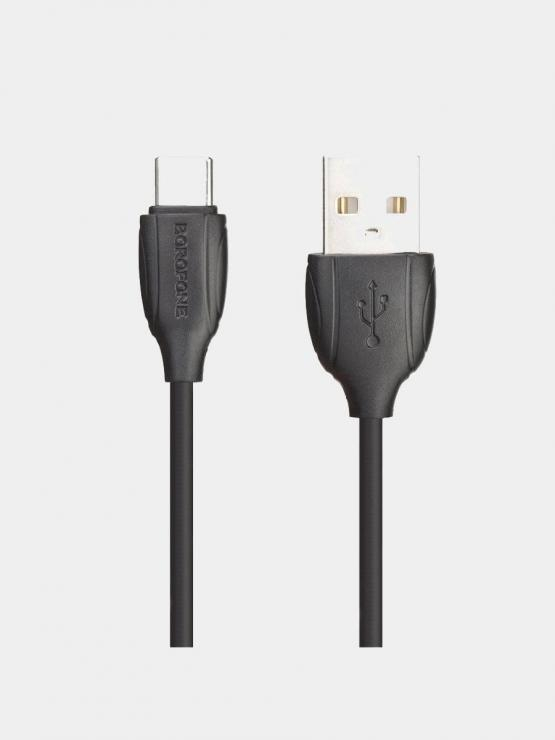 Кабель USB - Type-C Borofone BX19 Benefit, 1.0м, круглый, 2.0A, ПВХ, цвет: белый                                                                                , шт