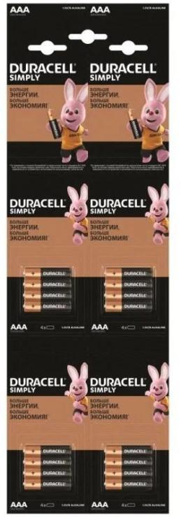 Элемент питания Duracell BASIC LR03 BL16, шт