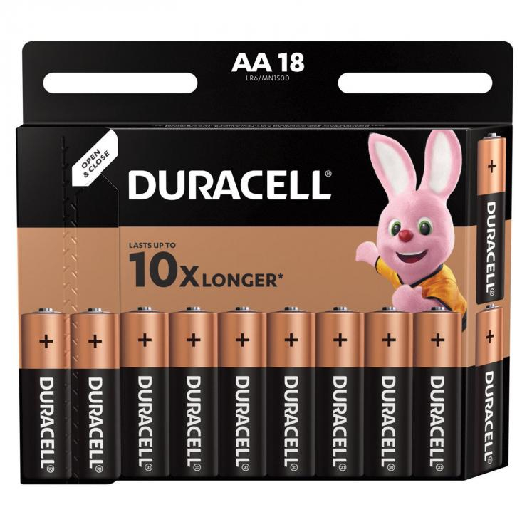 Батарейка AA Duracell LR06-18BL, (18/180/23940)                                                 , шт