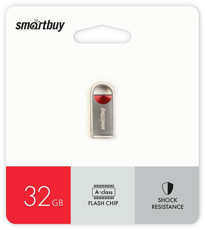 USB накопитель Smartbuy 032GB MC8 Metal Red (SB032GBMC8), шт
