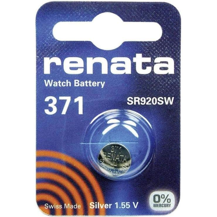 Батарейка Renata 371-SR920SW-10Box Watch, 1.55В, (10), шт