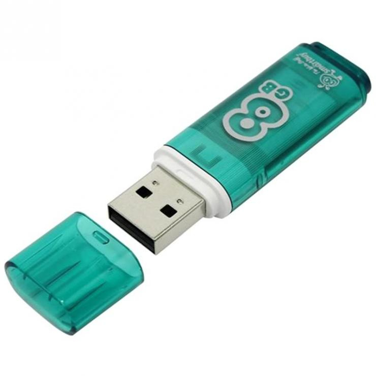 USB-флэш SmartBuy 8GB Glossy series Green, шт
