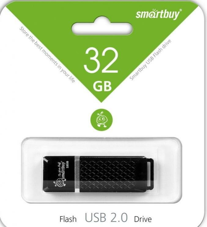 USB накопитель Smartbuy 32GB Quartz series Black (SB32GBQZ-K)                                                                                                           , шт