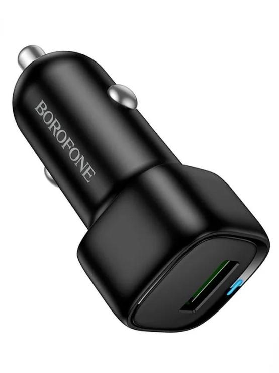 Блок питания автомобильный 1 USB Borofone BZ34, 18Вт, QC3.0, цвет: черный, шт