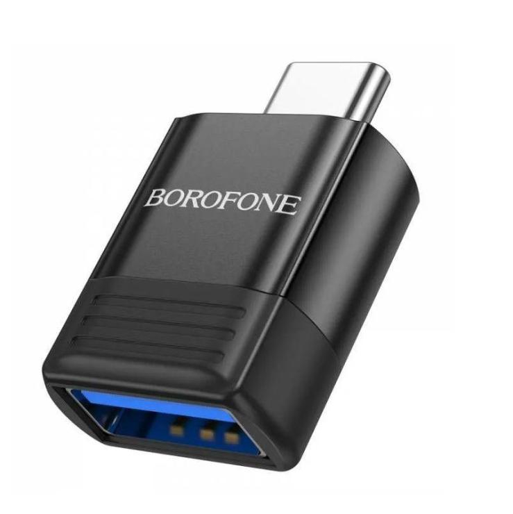 Переходник Type-C(m) - USB3.0 (f) Borofone BV18, цвет: чёрный, шт