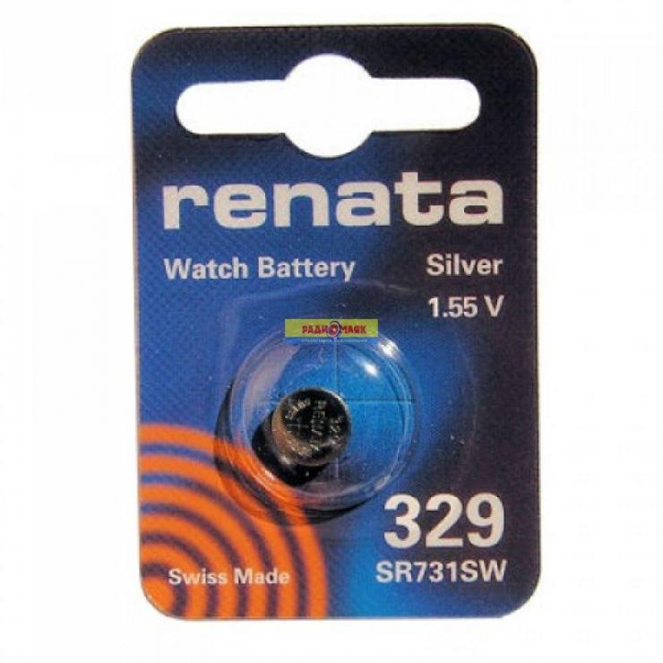 Батарейка Renata SR 731(329)-10Box, (1), шт