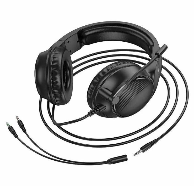 Наушники полноразмерные Borofone BO109, Gaming, микрофон, кабель 2.0м, цвет: черный, шт