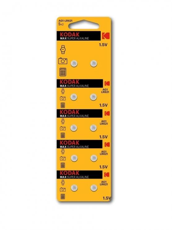 Батарейки Kodak AG1 (364) LR621 LR60 (10/100), шт