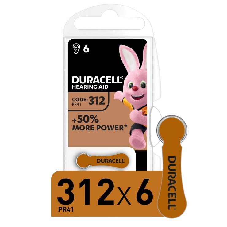 Duracell ZA312-6BL, шт