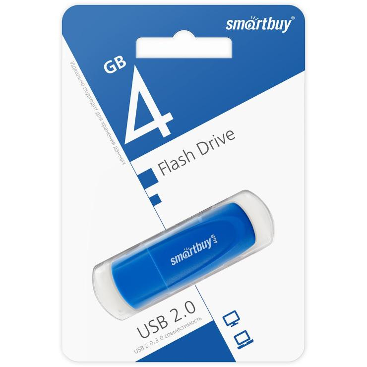 USB накопитель SmartBuy 4GB Scout Blue (SB004GB2SCB), шт