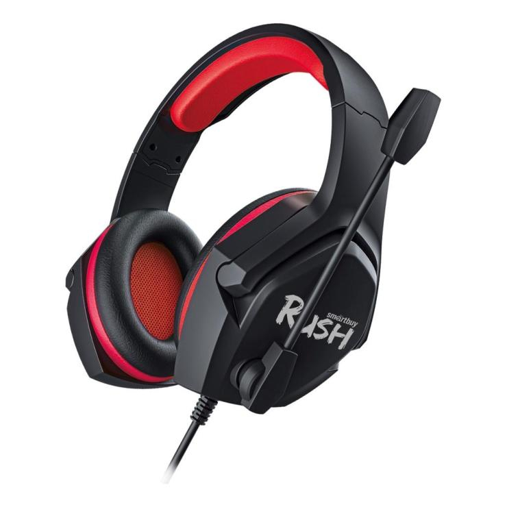 Игровая гарнитура Smartbuy RUSH ASPID, 40мм, переходник для ПК,  черн/красн (SBHG-9740), шт