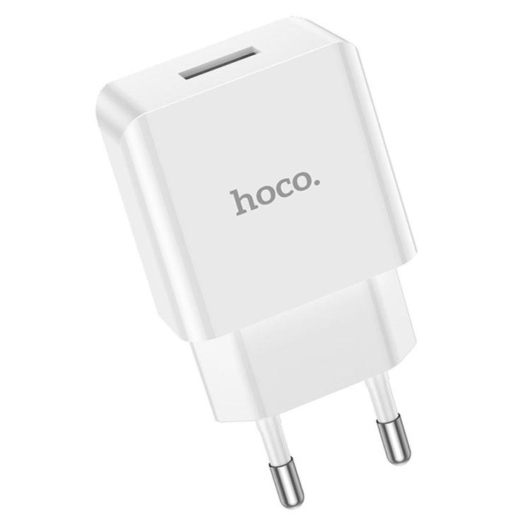 Блок питания сетевой 1 USB HOCO C106A, 2100mA, цвет: белый, шт