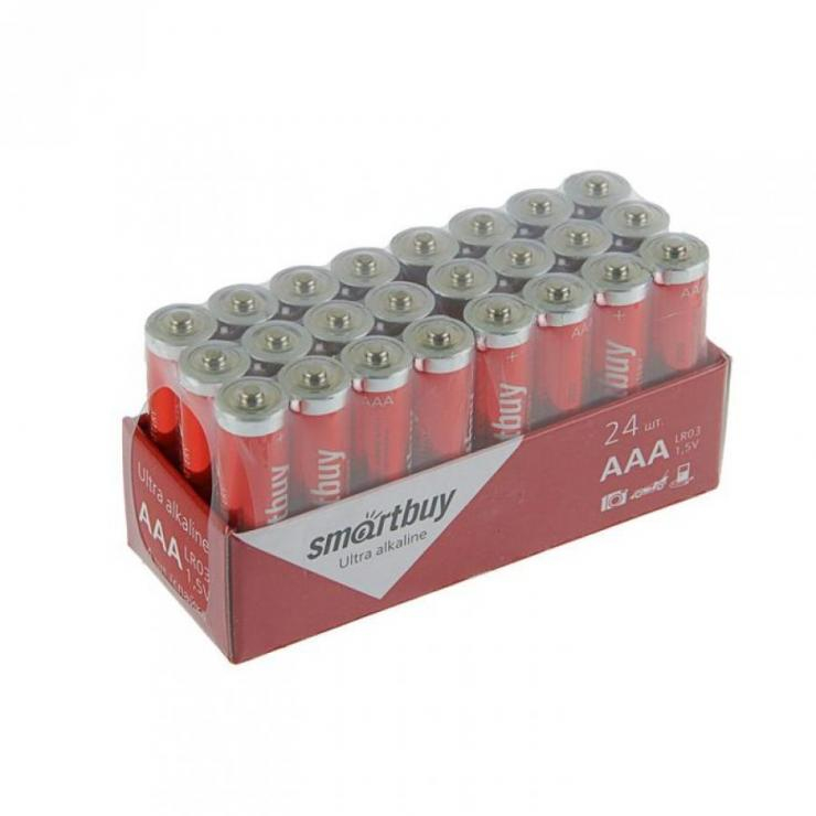 Батарейка AAA SmartBuy LR03-24Box, 1.5В, (24/480/19200)                                                                                             , шт