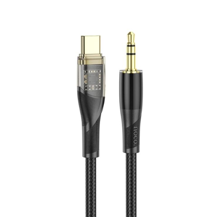 Кабель AUX, Type-C(m) - Jack 3,5mm(m) HOCO UPA25, Discovery edition, 1.0м, цвет: чёрный, шт