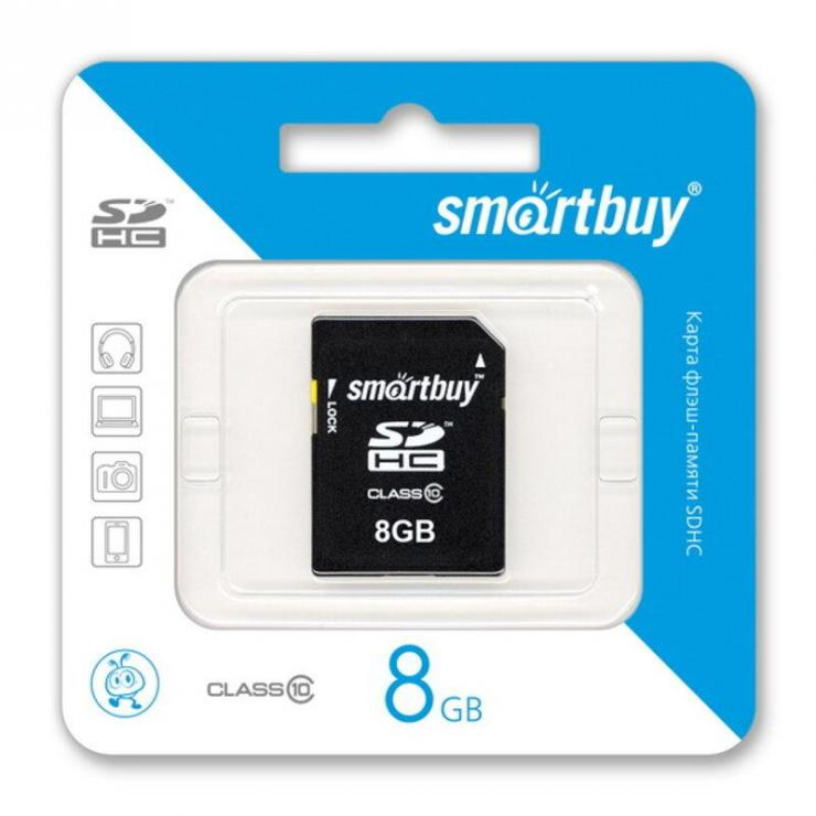 SDHC карта памяти Smartbuy 8GB Class 10, шт