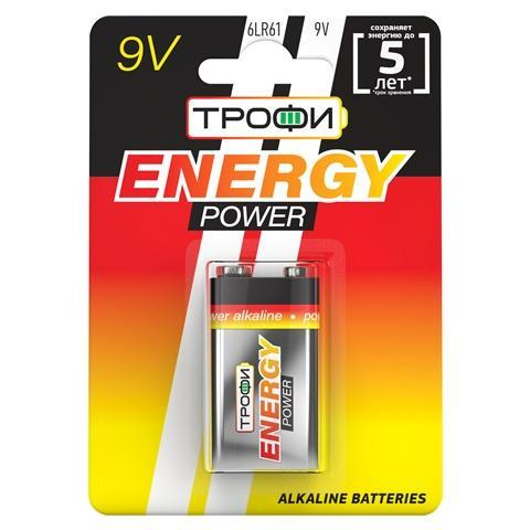 Батарейки Трофи 6LR61-1BL ENERGY POWER Alkaline (12/96/6144)    , шт