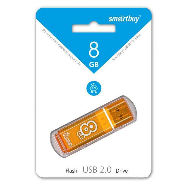 USB-флэш SmartBuy 8GB Glossy series Orange, шт