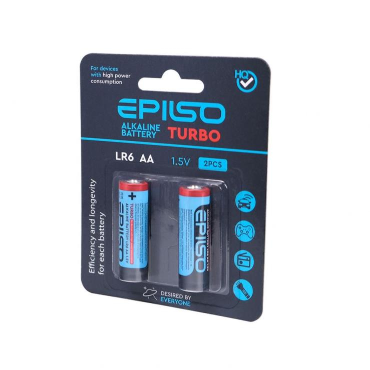 Элементы питания EPILSO  LR6/AA 2 Blister Card 1.5V TURBO (2), шт