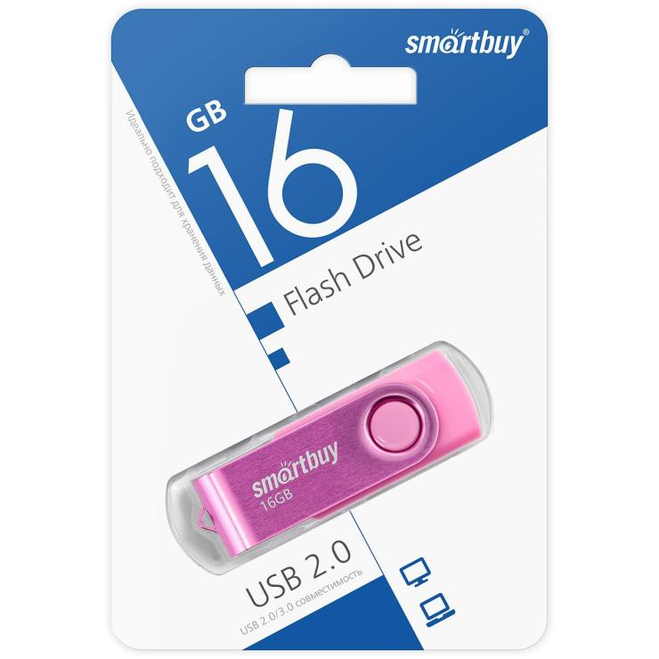 USB  накопитель SmartBuy 16GB Twist Pink (SB016GB2TWP), шт