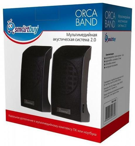 Акустическая система 2.0 SmartBuy® ORCA BAND, мощность 6Вт, питание от USB (арт. SBA-1000)/60                           , шт